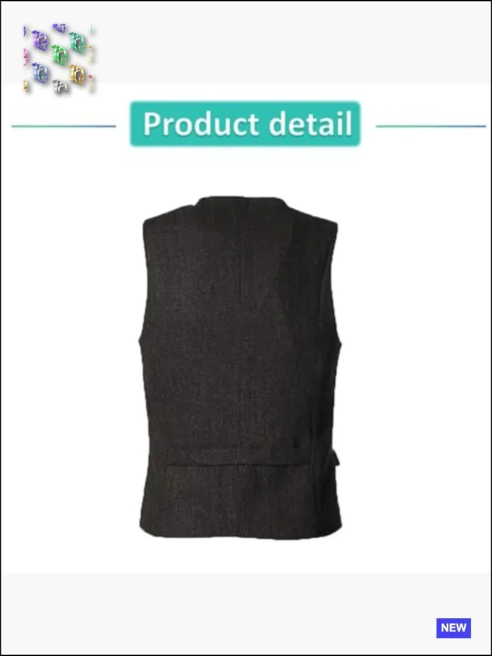 Men's Slim Fit Wool Vest Classic Vintage Herringbone Formal Casual Waistcoat